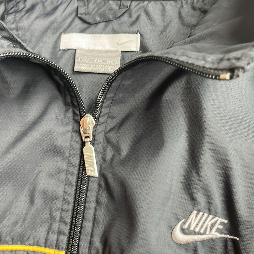 Vintage Nike Gray Tag Windbreaker Jacket Striped Jacket Mens‎ Size XXL